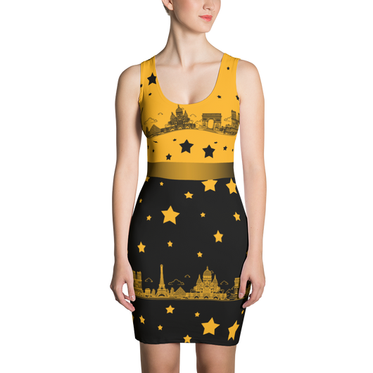 Paris Yellow Dress - Teefuse