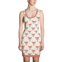 Cat Hipster Print Dress - Teefuse