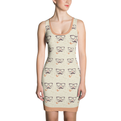 Off-White Hipster Print Dress - Teefuse