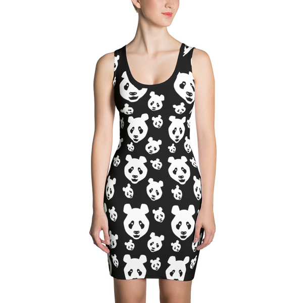 Black and White Panda Bodycon Dress