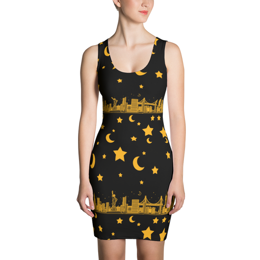 Moonlight New York Black Dress - Teefuse