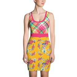 Colorful Checkered Floral- Teefuse