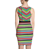 Colored Lines Dress- Teefuse