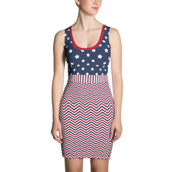 Make America Great Blue Star Bodycon Dress