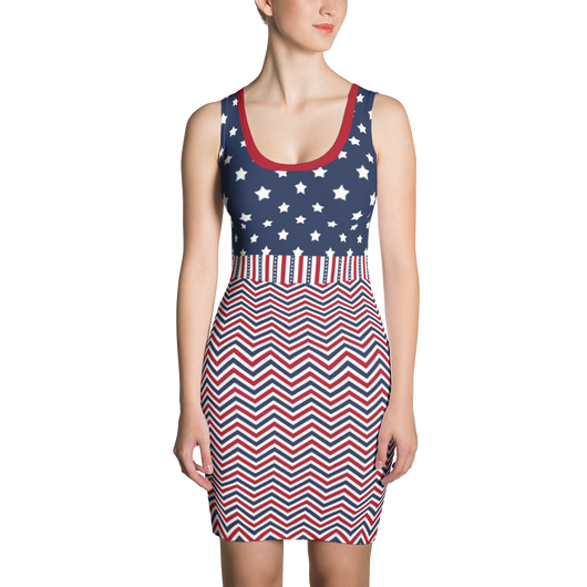 Make America Great Blue Star Bodycon Dress