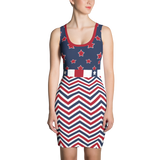 Make America Great Red Star Bodycon Dress