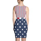Make America Great Red Stripe Bodycon Dress