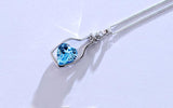 Crystal Chain Heart Bottle Necklace