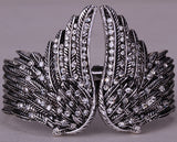 Angel Wings Feather Bracelet w/ Crystal