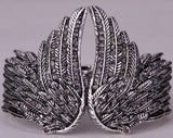 Angel Wings Feather Bracelet w/ Crystal