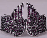 Angel Wings Feather Bracelet w/ Crystal