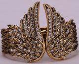 Angel Wings Feather Bracelet w/ Crystal