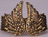 Angel Wings Feather Bracelet w/ Crystal