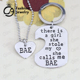 "There is this girl, She stole my heart, She calls me DADDY" Heart Pendant Necklace