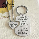 "There is this girl, She stole my heart, She calls me DADDY" Heart Pendant Necklace