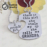 "There is this girl, She stole my heart, She calls me DADDY" Heart Pendant Necklace