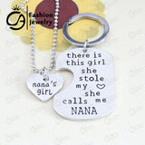 "There is this girl, She stole my heart, She calls me DADDY" Heart Pendant Necklace